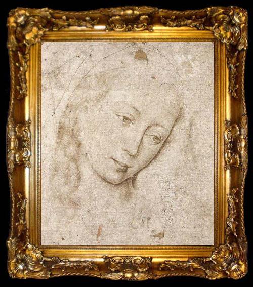 framed  WEYDEN, Rogier van der Head of the Madonna, ta009-2